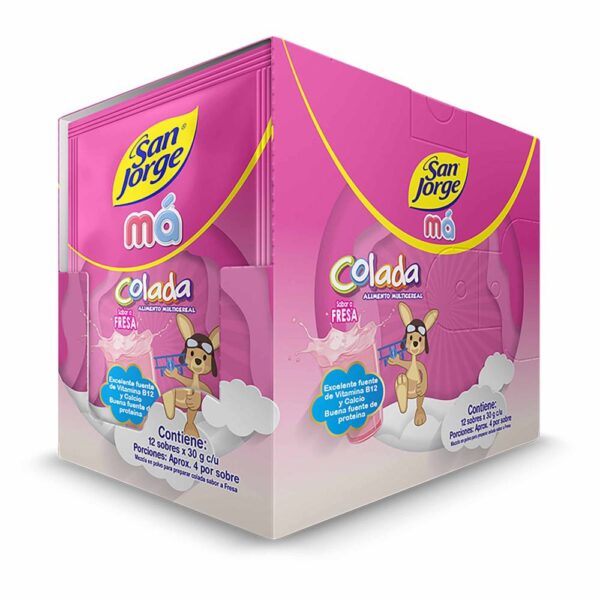 Colada San Jorge Fresa 12 Unidades 30 g