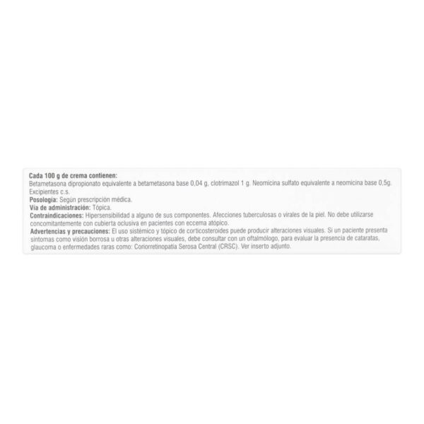 Betametasona+Clotrim.+Neomicina 20Gr Vit - Imagen 3