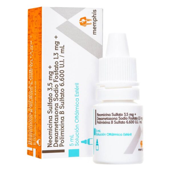 Dexametasona + Polimixina + Neomicina Solución Oftalmico 5Ml Memphis