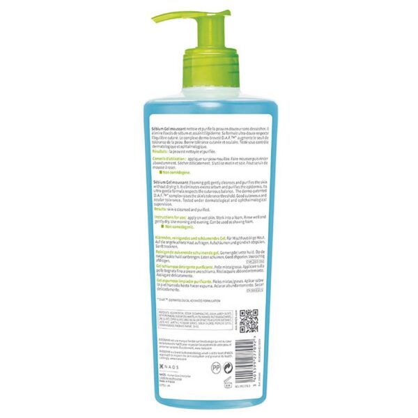 Gel Limpiador Sebium Moussant Piel Grasa 500 ml - Imagen 3