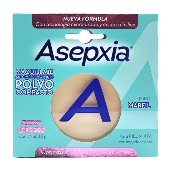 Polvo Compacto Asepxia Marfil mate