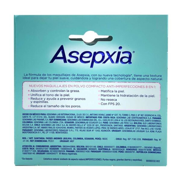 Polvo Compacto Asepxia Marfil mate - Imagen 3