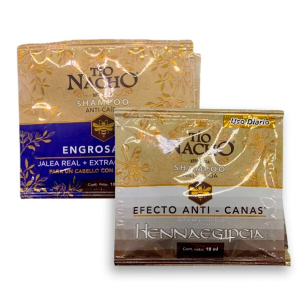 Shampoo Tio Nacho Engrosador Anticanas 18 ml 20 Sobres