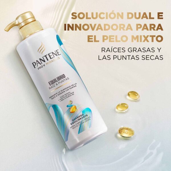 Shampoo Pantene Equilibrio Raiz y Puntas 510 ml - Imagen 3