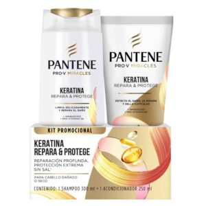 Shampoo Pantene Keratina 300 ml Acondicionador 250 ml