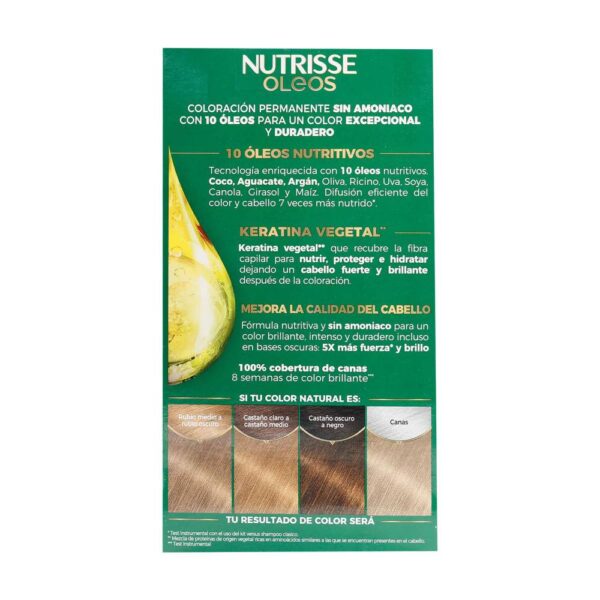 Tinte Nutrisse Oleos 7.12 Rubio Cenizo Nacarado - Imagen 4