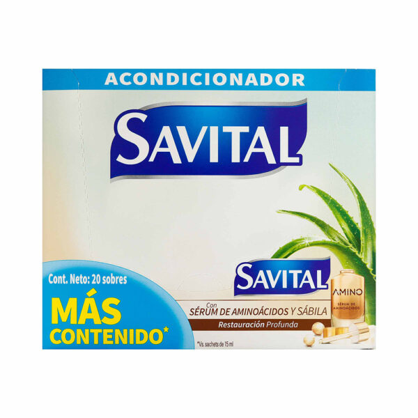 Acondicionador Savital Restauracion Aminoácidos 20 Sobres