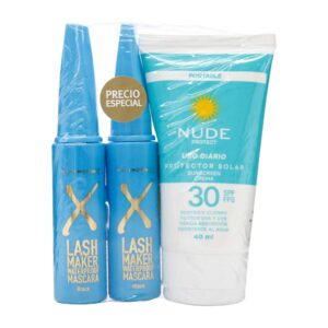 2 Pestañina Lash Maker + Protector Solar Nude 40 Ml