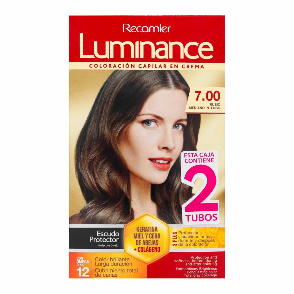 Tinte Luminance 7.00 Rubio Mediano Intenso 2 Tubos