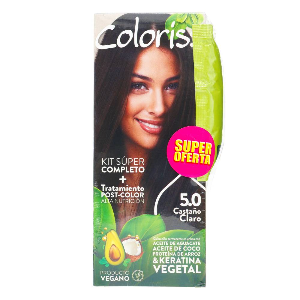 Tinte Coloris Kit 50 Castaño Claro + Tratamiento 30 g - Imagen 2