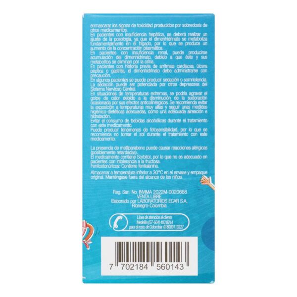 Pasedol Solucion Oral Dimenhidrinato 60 ml - Imagen 4