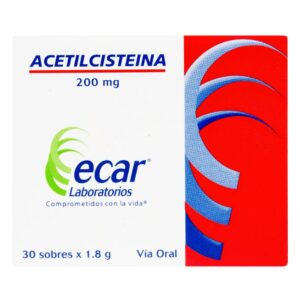 Acetilcisteina 200 mg 30 Sobres Ecar Alivio Para La Tos