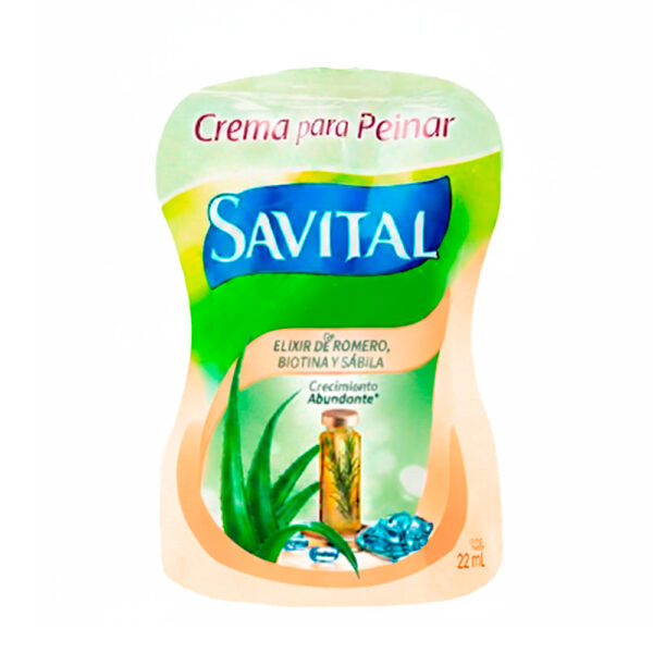 Crema Para Peinar Savital Elixir Romero 20 Sobres 22 ml