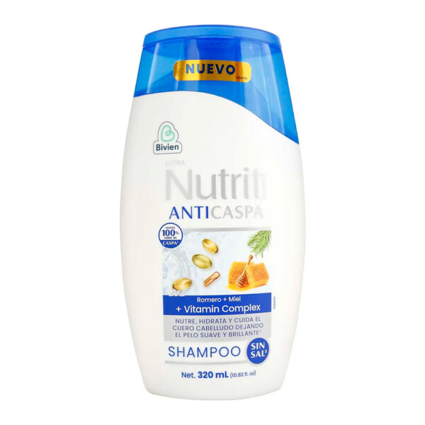 Shampoomp Nutrit Anticaspa Romero y Miel 320 ml