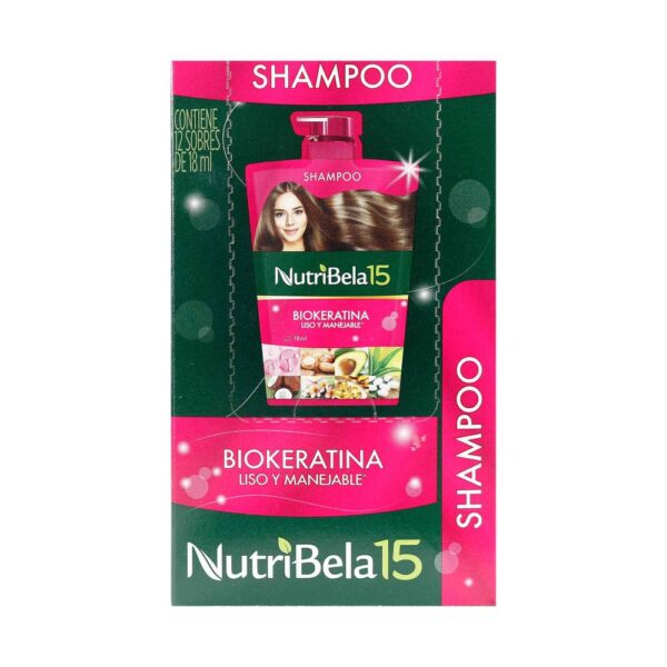 Shampoo Nutribela Biokeratina 18 ml 12 Sobres