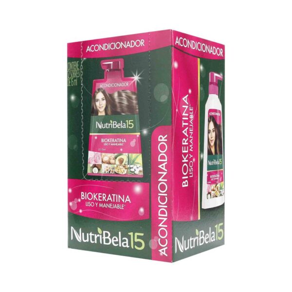 Acondicionador Nutribela Biokeratina 15 ml 12 Sobres - Imagen 2