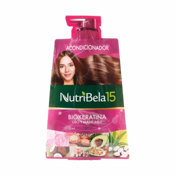 Acondicionador Nutribela Biokeratina 15 ml 12 Sobres - Imagen 3