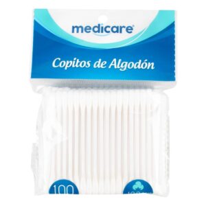 Copitos De Algodon Medicare Biodegradables 100 Uidades