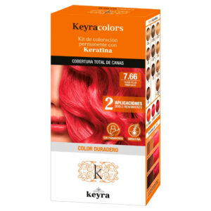 Tinte Keyra Kit 7.66 Rubio Rojo Profundo