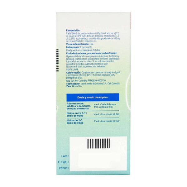 Hedera Helix Jarabe 100 Ml Genfar Expectorante Natural - Imagen 2