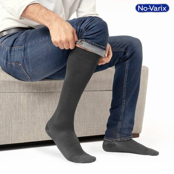 Calcetin Novarix Gris Hombre 15-20 Mmhg Soporte Y Descanso - Imagen 2