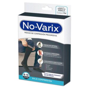 Calcetin Novarix Hombre 8-15 Mmhg Negro Baja Compresión