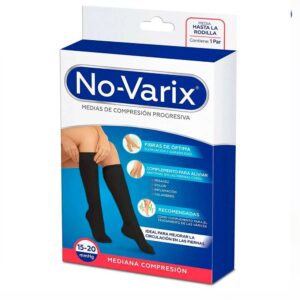Calcetin Novarix Negro Mujer 15-20 Mmhg Piernas Ligeras
