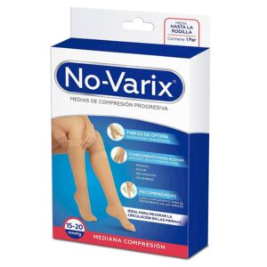 Medias de Compresión Mujer Novarix 15-20 Mmhg Beige Talla M