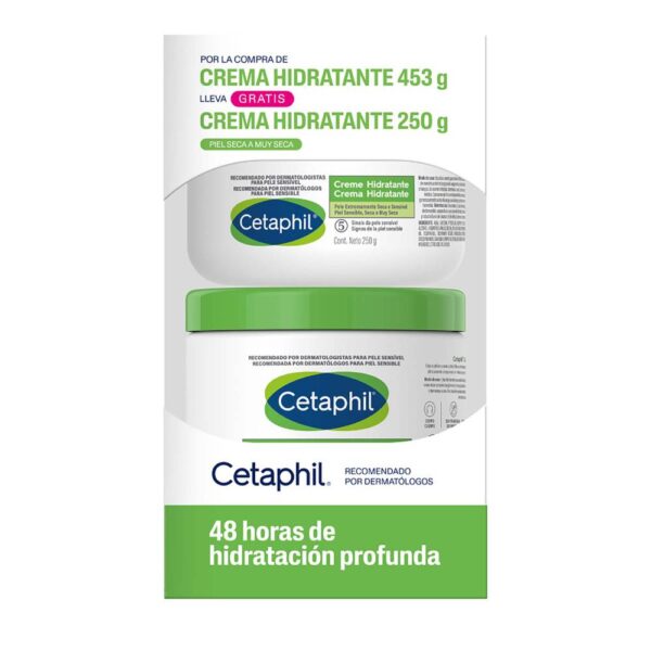 Cetaphil Crema Hidratante 453 g +  250 g Piel Muy Seca