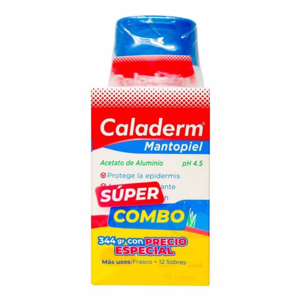 Acetato de Aluminio Caladerm Mantopiel 200 g + 12 Sobres - Imagen 2