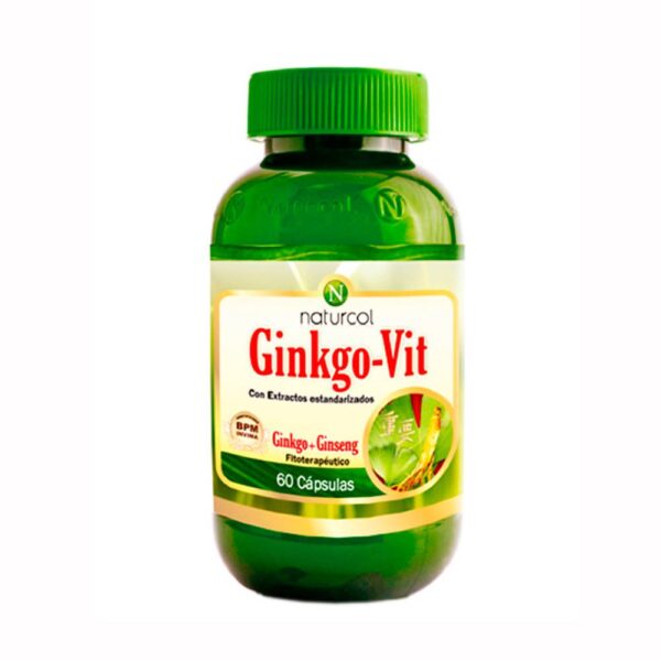 Ginkgo Vit Con Ginkgo Biloba Y Ginseng 60 Cápsulas Naturcol