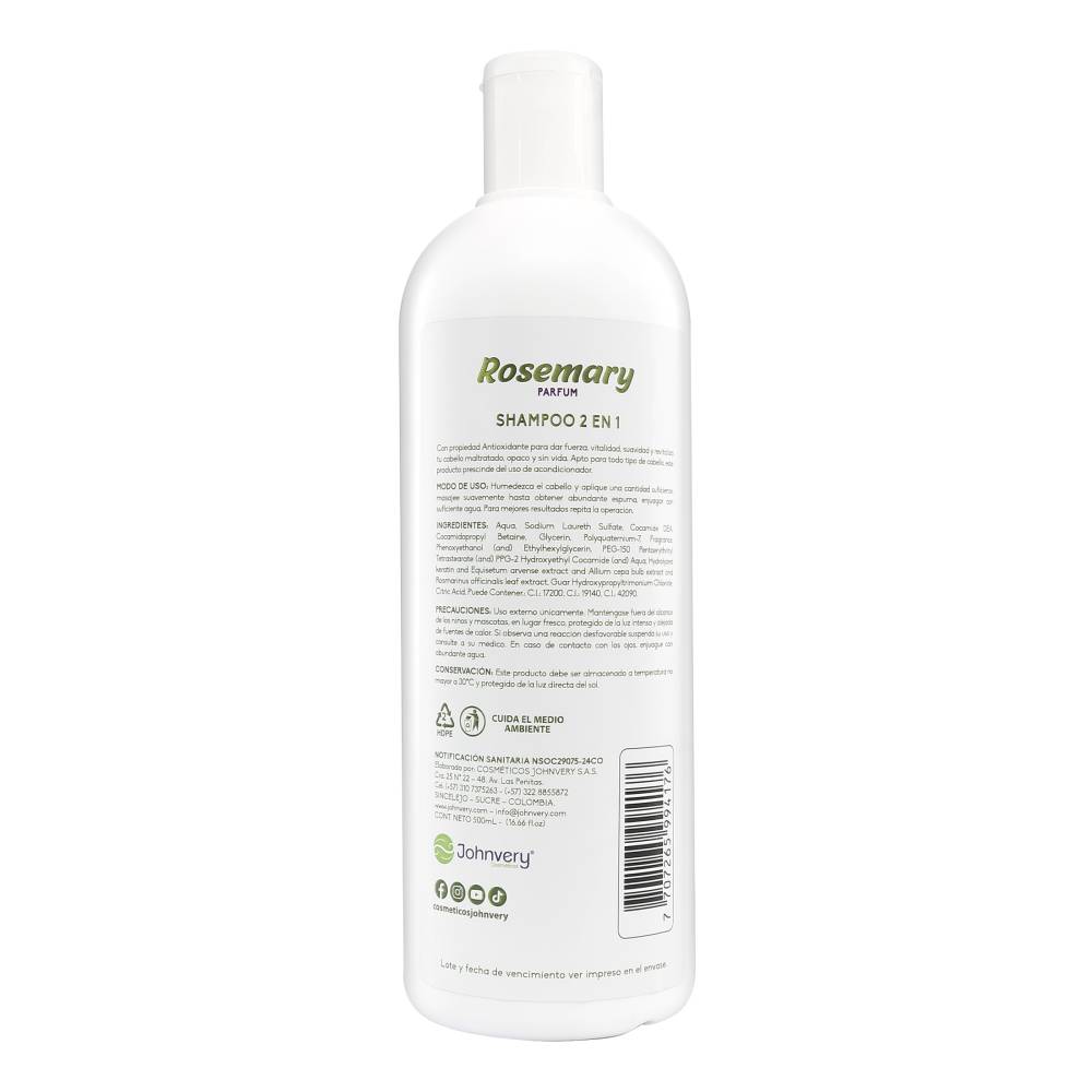 Shampoo I Like 2 En 1 Rosemary 500 ml - Imagen 2