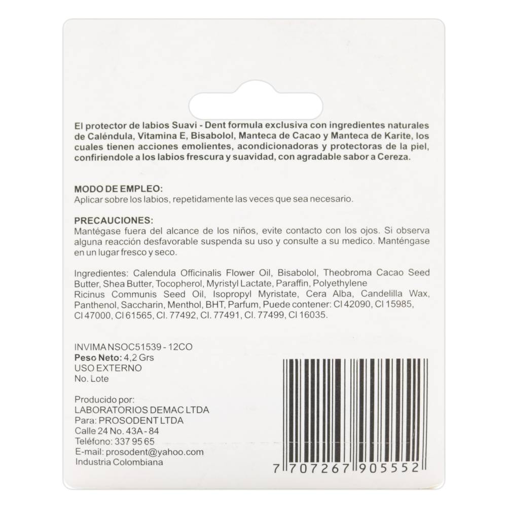 Protector Labial Suavident Cereza - Imagen 2