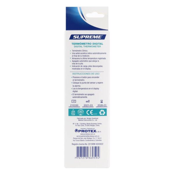Termometro Digital Adulto Supreme - Imagen 2