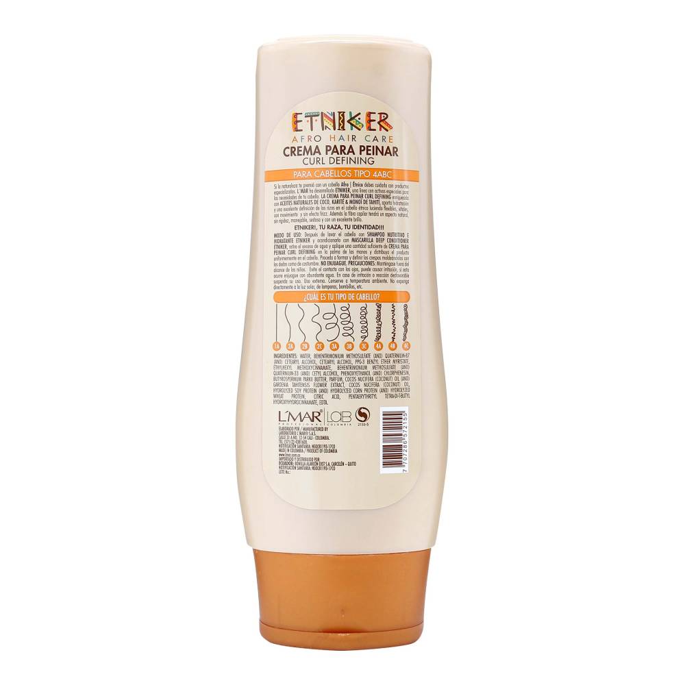 Crema Para Peinar Etniker Curl Defining 290 g - Imagen 3