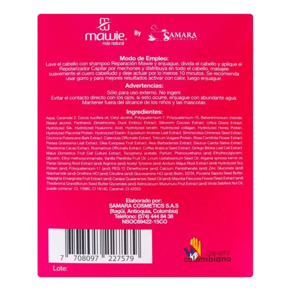 Repolarizador Capilar Mawie 30 ml 24 Sobres - Imagen 2