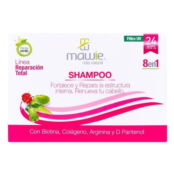 Shampoo Mawie Reparacion 8 en 1 30 ml 24 Sobres - Imagen 2