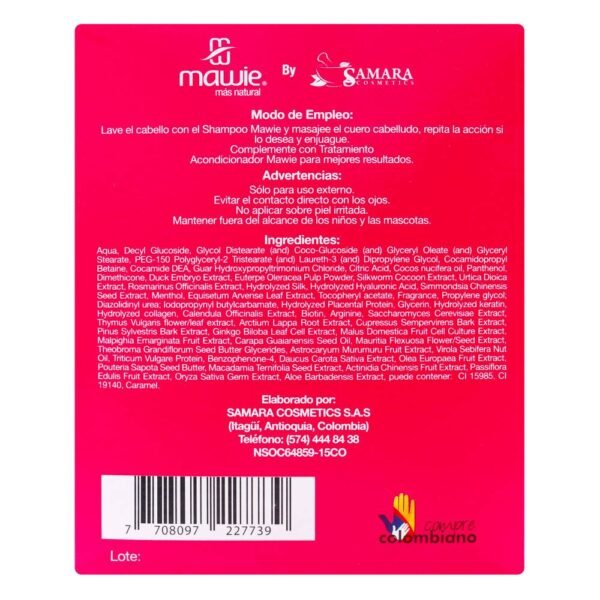 Shampoo Mawie Reparacion 8 en 1 30 ml 24 Sobres - Imagen 3