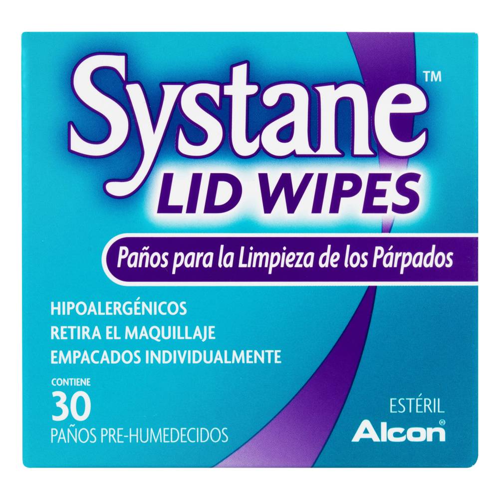 Paños Systane Lid Wipes Para Parpados 30 Unidades