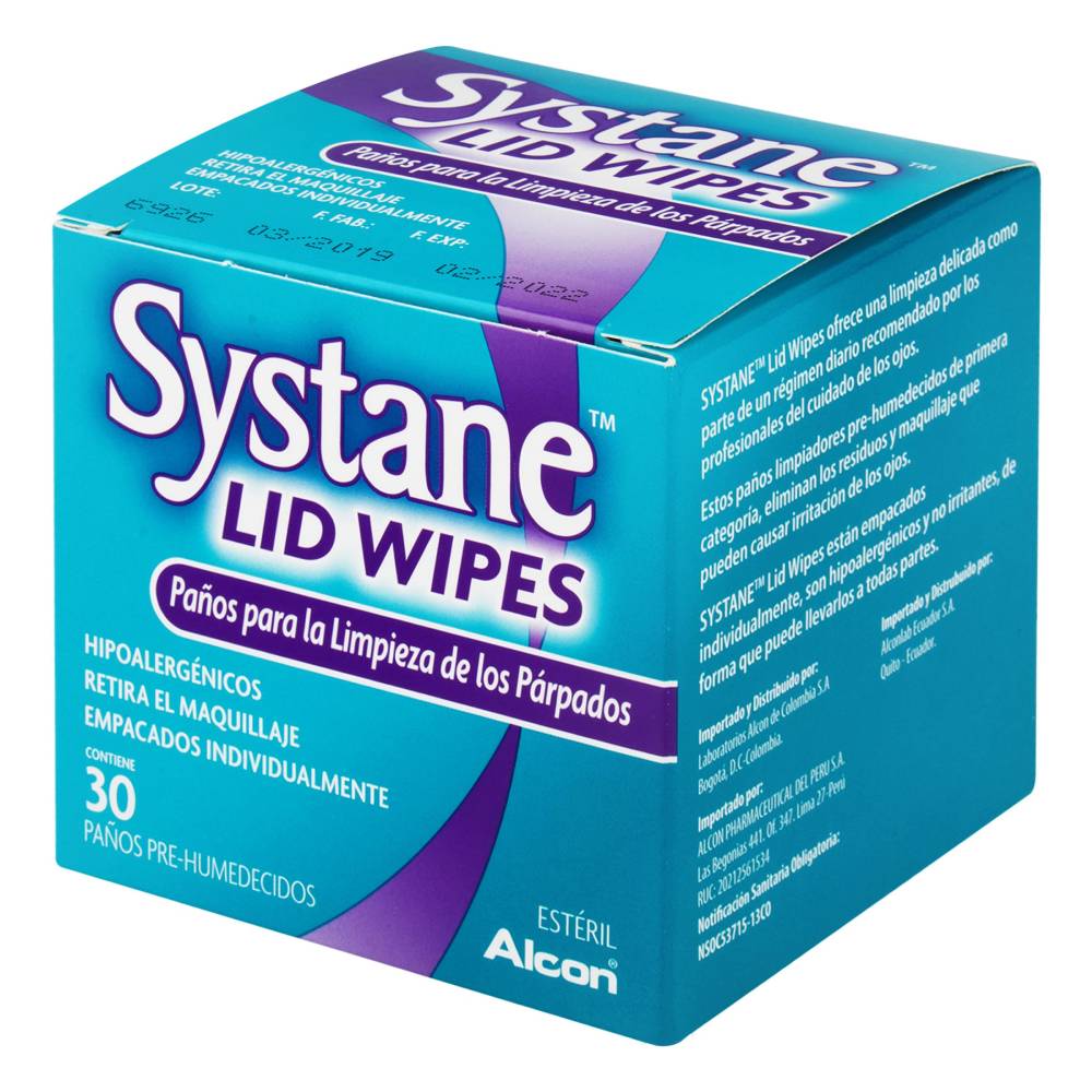 Paños Systane Lid Wipes Para Parpados 30 Unidades - Imagen 2