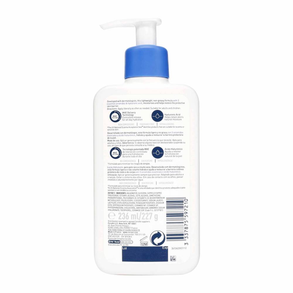 Cerave Loción Hidratante Para Piel Seca 236 Ml - Imagen 2
