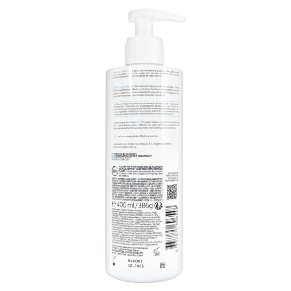 Crema Corporal Lipikar Baume Ap+m Para Piel Seca 400 Ml - Imagen 2