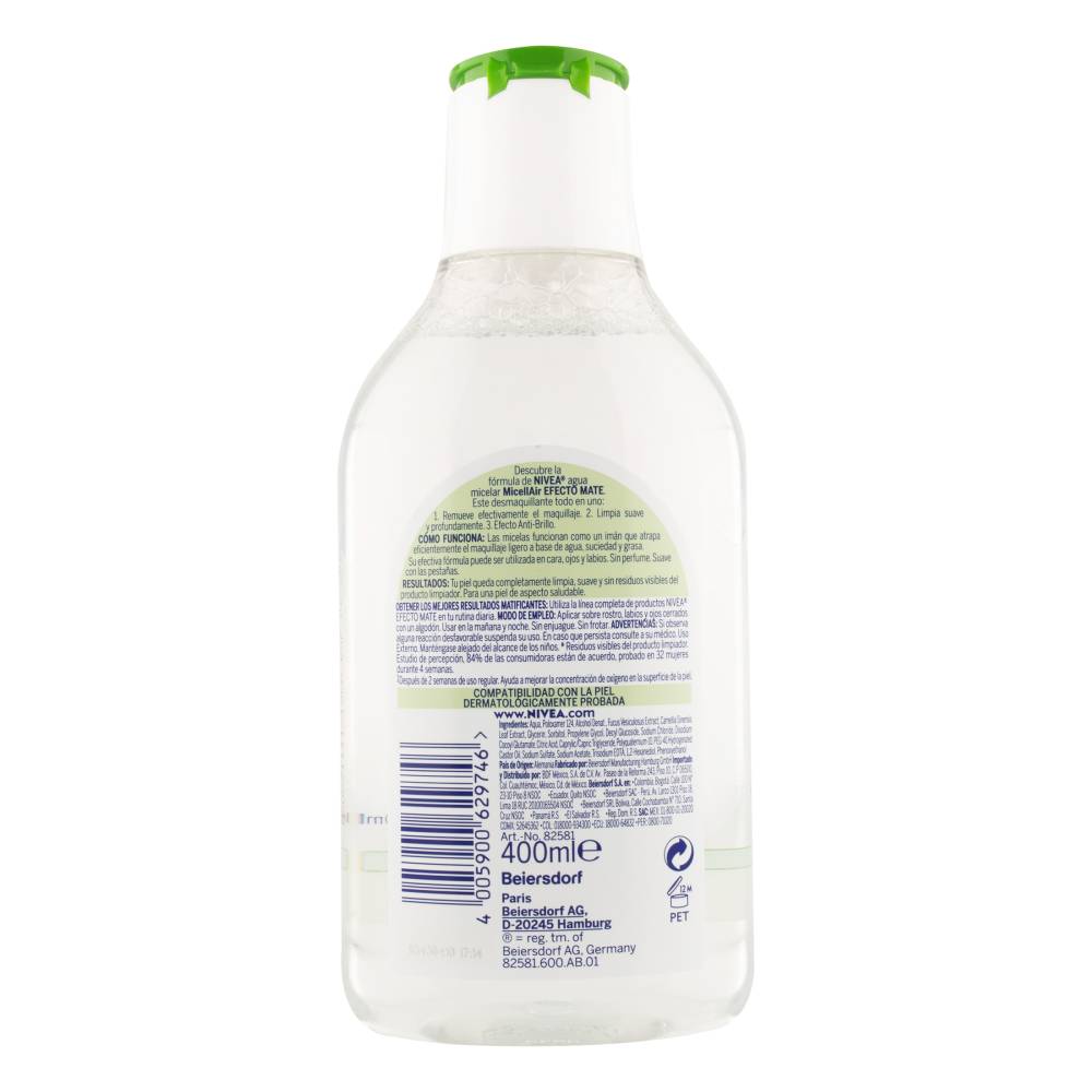 Agua Micelar Nivea Efecto Mate 400 ml - Imagen 4
