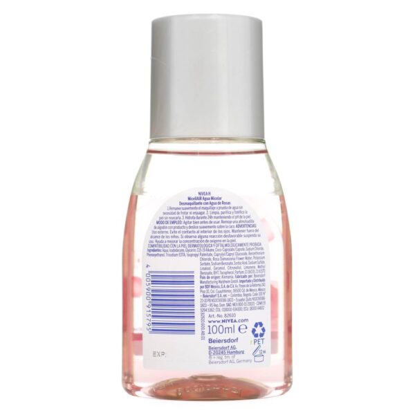 Agua Micelar Nivea MicellAir Rosas 100 ml - Imagen 2