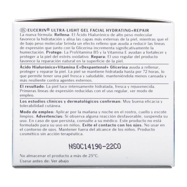 Gel Ultra Light Eucerin Hyaluron Filler 50 ml - Imagen 4