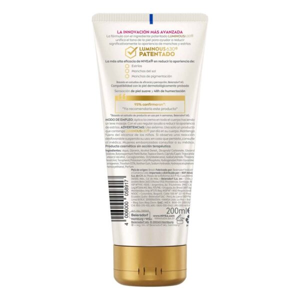 Crema Corporal Nivea Anti Manchas y Estrias 200 Ml - Imagen 3