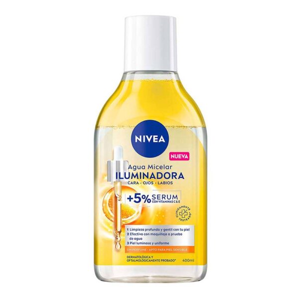 Agua Micelar Nivea Iluminadora + 5% Serum 400 ml