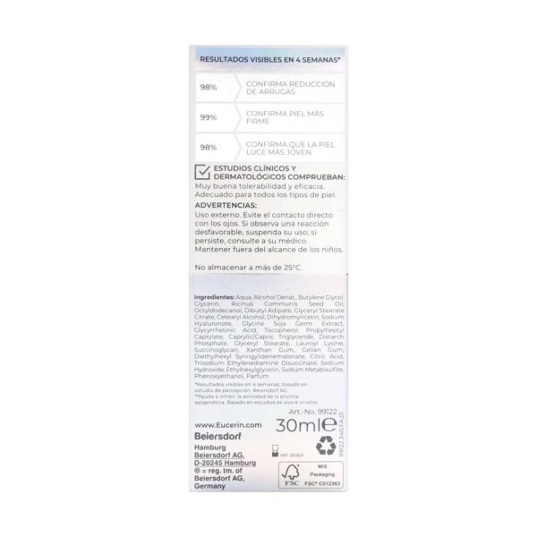 Serum Eucerin Hyaluron Filler Epigenetic 30 ml - Imagen 3