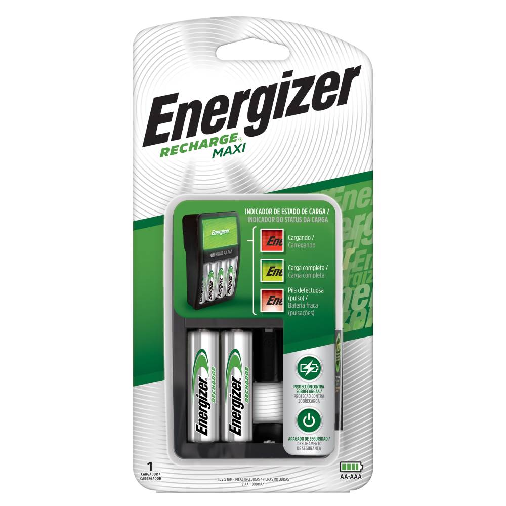 Cargador Energizer Recharge Maxi 2 Pilas