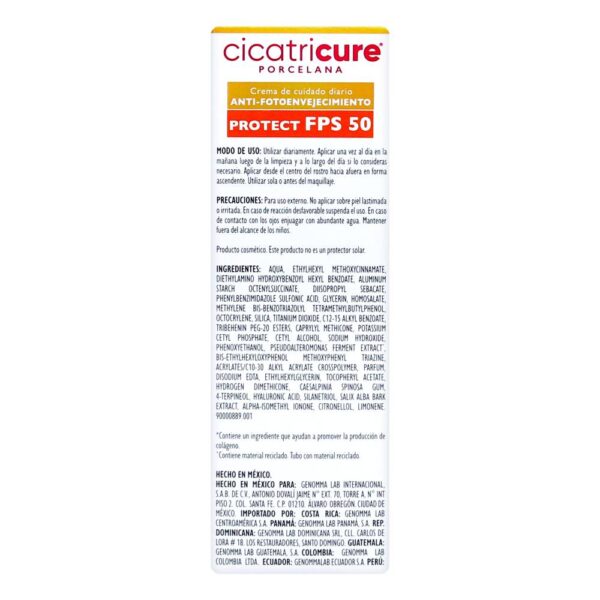 Crema Cicatricure Porcelana Protect Fps 50 40 g - Imagen 3